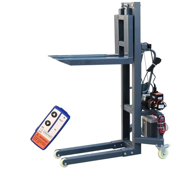 Truck Mounted Electric Stacker Manual Forklift Self Lift Stacker Portable Electric Hoist Self-Loading Forklift
