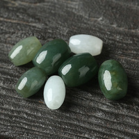 10Pcs 6*9/8*10mm Barrel Shaped Natural Stone Beads For Jewelry Making White Green AEmerald-Stone Spacer For Bracelets Handmade