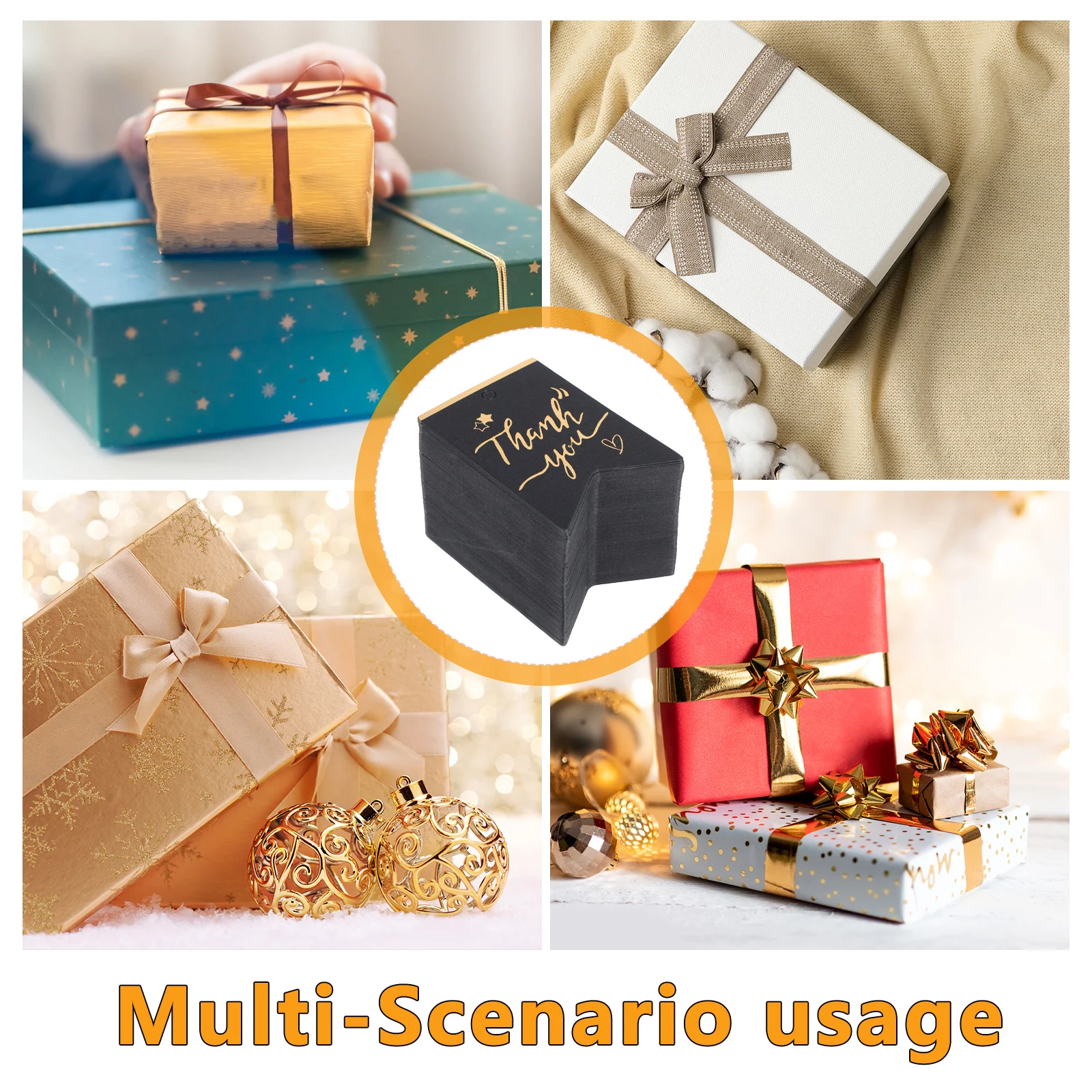 100 قطعة من علامات الشكر الإبداعية DIY ملصقات هدايا لحفلات الزفاف وحفلات الزفاف وحفلات أعياد الميلاد تطبيق واسع #6