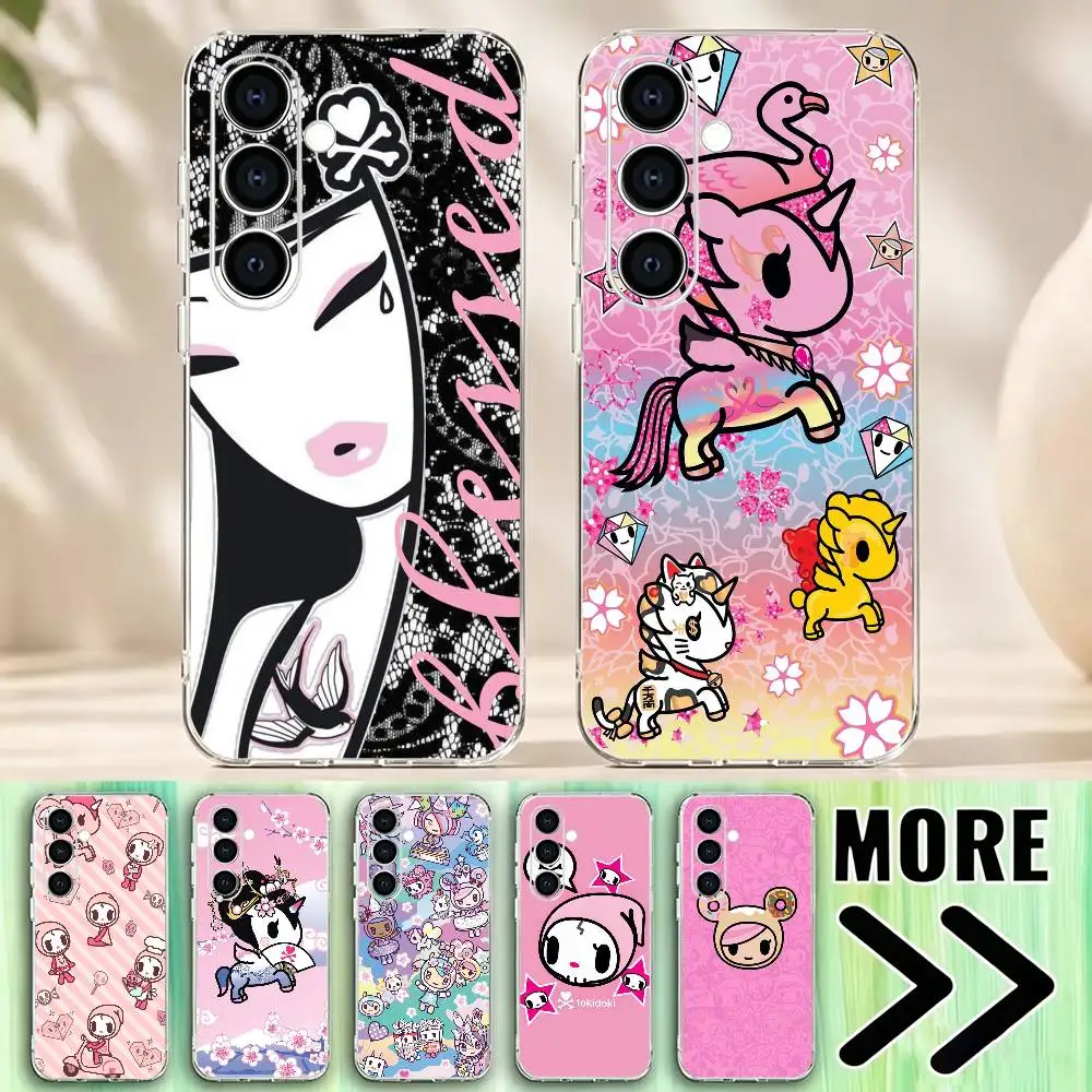 Cute R-Retro Vibe T-Tokidoki art Phone Case Transparent Soft Case For Samsung A73,A72,A71,A70,A51,A52,A53