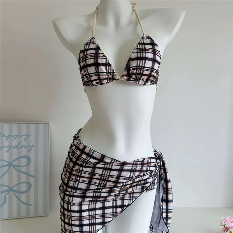 Push Up Bikinis 2026 Sexy Women Swimsuit Swimwear Female Bikini Set Brazilian Biquini Bathing Suit Plaid Swimming Suit Beachwear