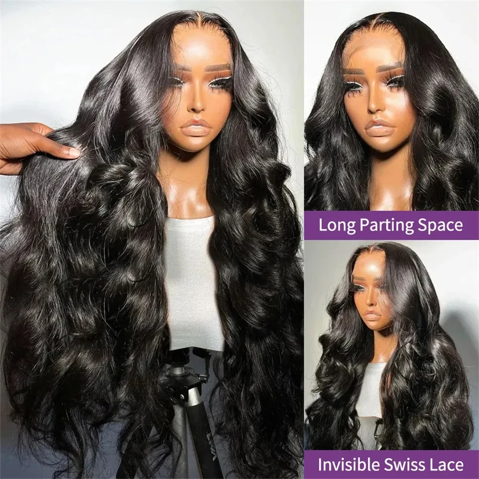 Le Mythe 250 Density Body Wave 13x6 HD Transparent Lace Frontal 13x4 Lace Front Wig  Human Hair Wig 30 40 Inch For Women