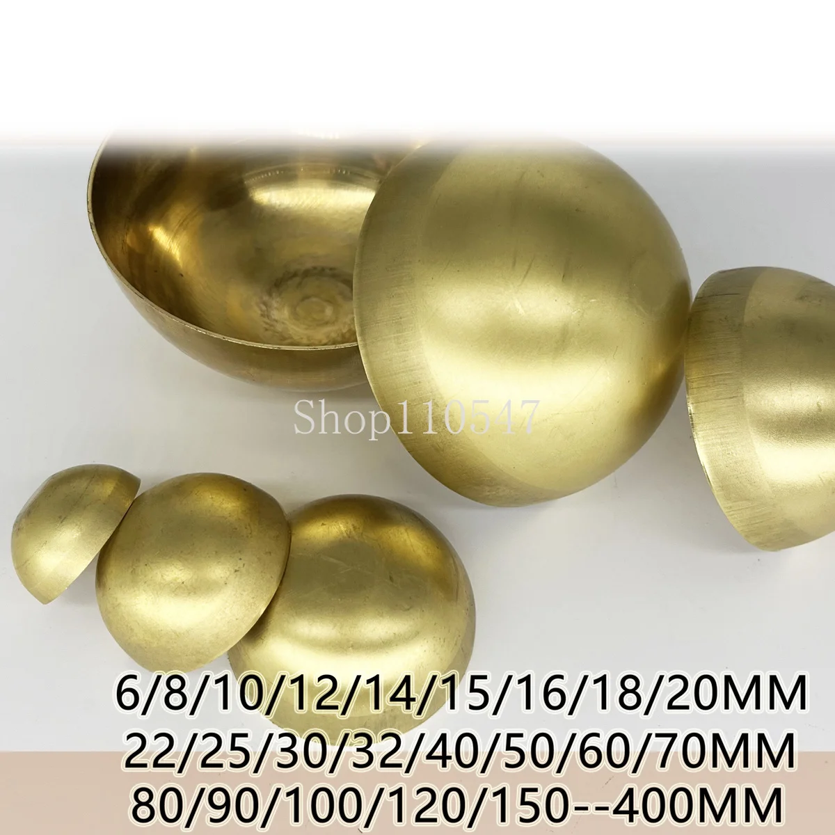 1pcs Hollow Brass Hemisphere Half Sphere Diameter 30 40 60 70mm Thickness 11.21.52mm for Decoration