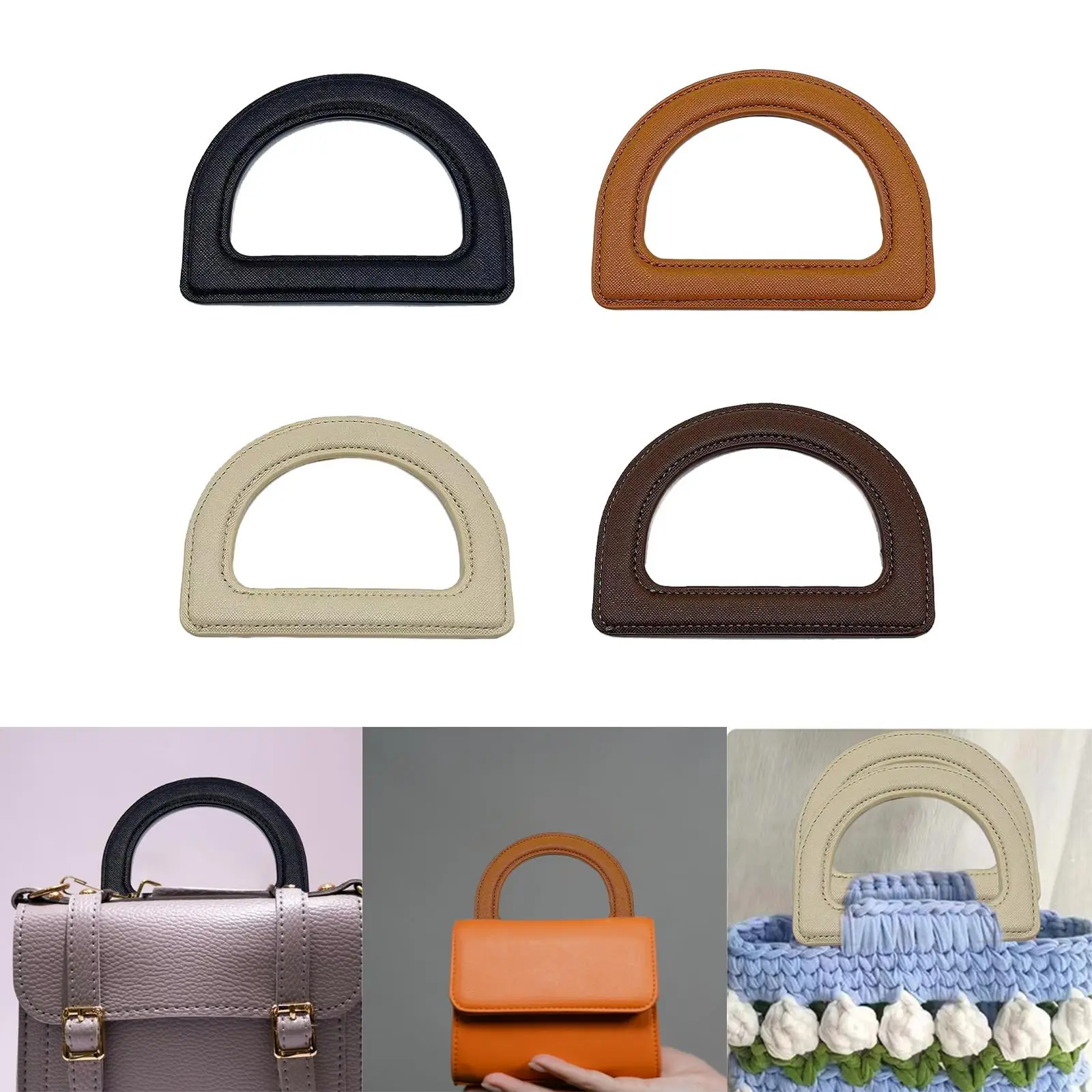 Maniglie in pelle PU da donna Cinture Accessori Sostituzione maniglia a mano fai-da-te per pochette, borsa a tracolla, portafoglio, borsa, creazione di borse