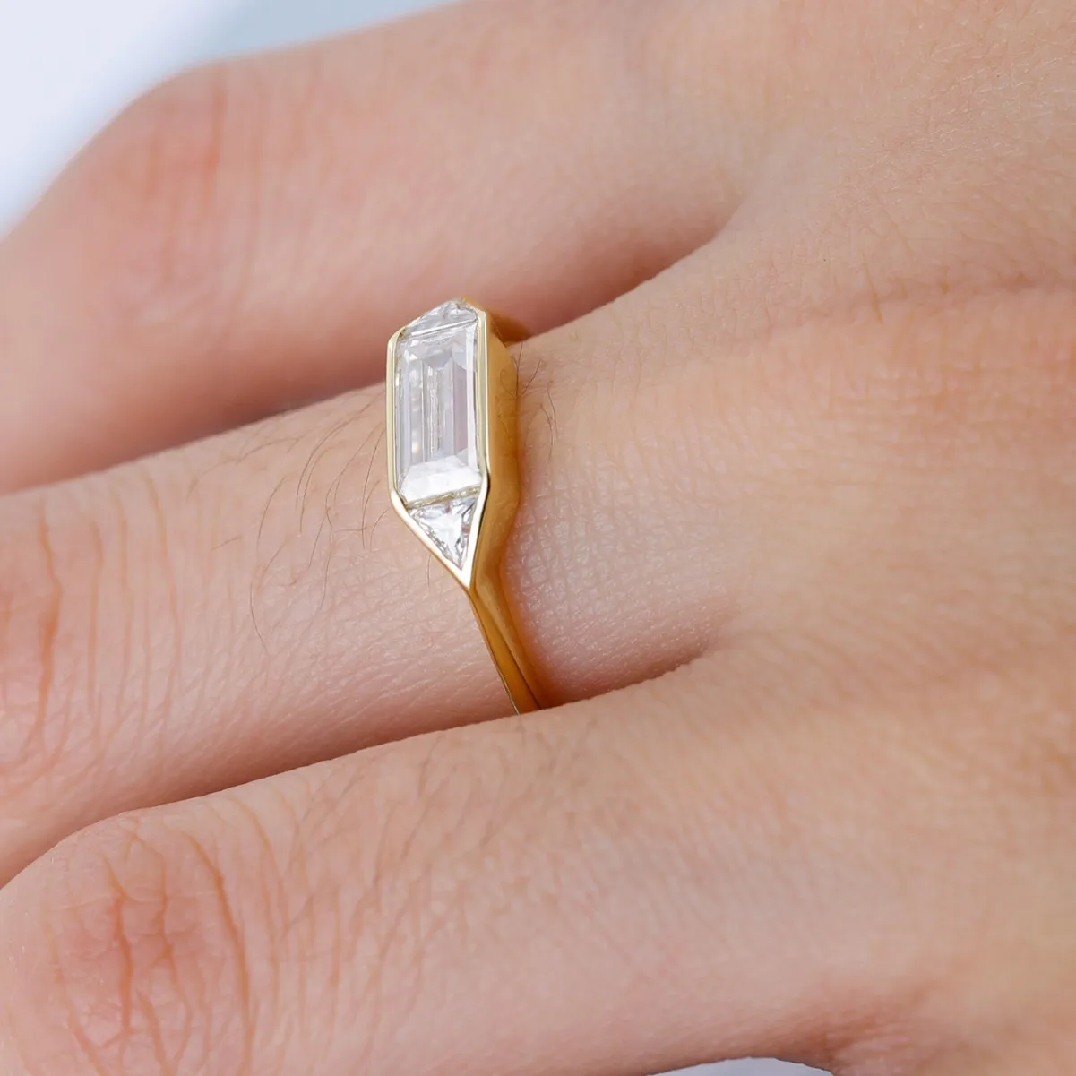Onnelik D Color 1.4ct VVS1 Moissanite Lab Diamond Minimalist Ring 925 Sterling Silver for Women Wedding Gift Fine Jewelry