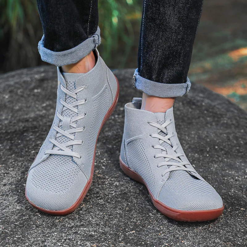 Wide Toe Shoes for Men Mesh Breathable Casual Sneakers Man High Top Outdoor Cycling Sneakers Lightweight Sports Walking Shoes - Image 4