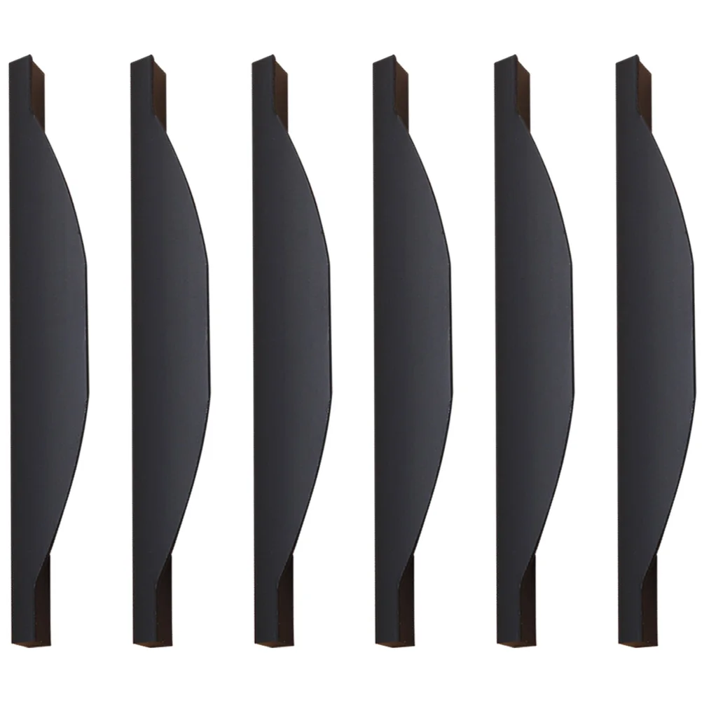 

6 Pcs Black Drawer Pulls 128mm Cabinet Handles Furniture Hardware Dresser Sliding Doors Aluminum Alloy Durable Smooth Wardrobe