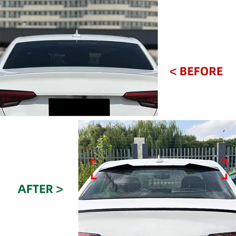 Top Rear Trunk Roof Spoiler Wing For Audi A4 B9 2017 - 2024 Car Tail Tailgate Splitter Lip HIGH KICK DUCKBILL Tail Spoilers