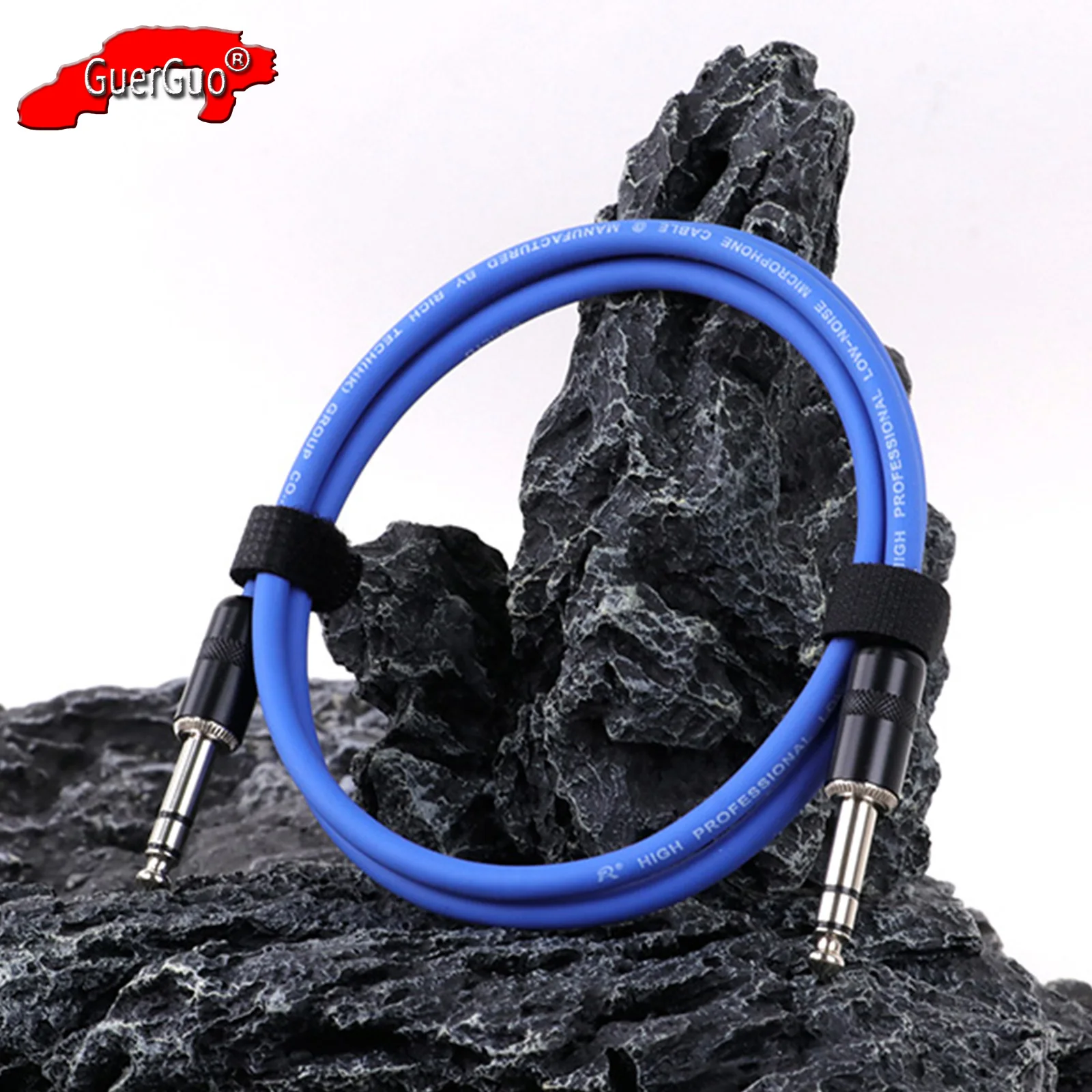 

1/4 Inch TRS Instrument Cable,6.35mm to 6.35mm Jack Stereo Audio Interconnect Cord for Electric Guitar,Bass,Keyboard,Mixer,Amp