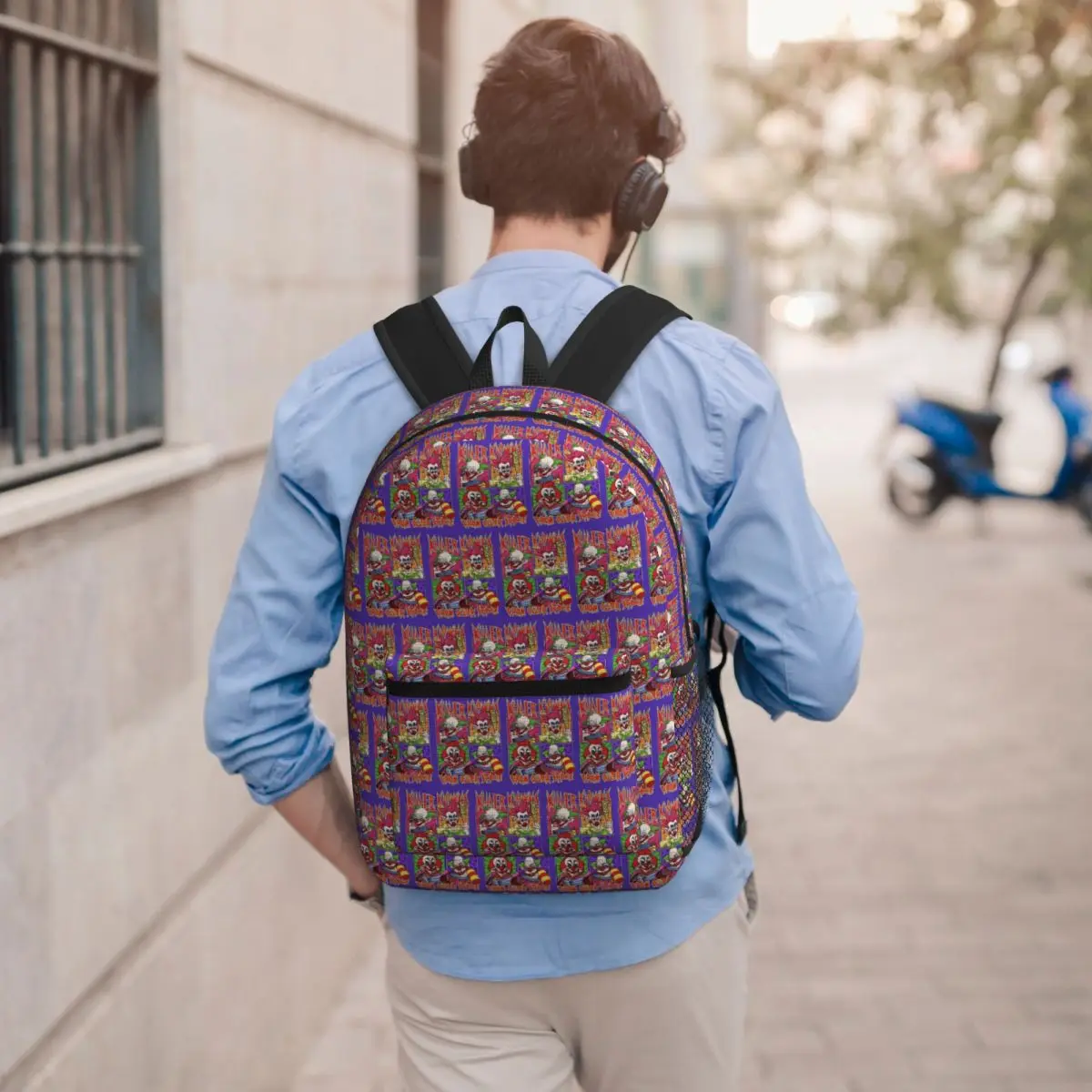 Killer Klowns From Outer Space Student Backpack School Bag Hiking Travel Daypack for Boys Girls Bookbag Shoulder Bags