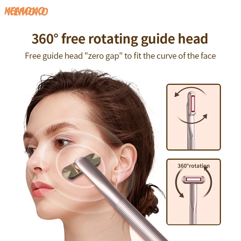 New Upgraded LED Reduce Wrinkles Anti-Aging Face Care Tools Warmth Face Massage Red Light 4-in-1 Skincare Tool Wand