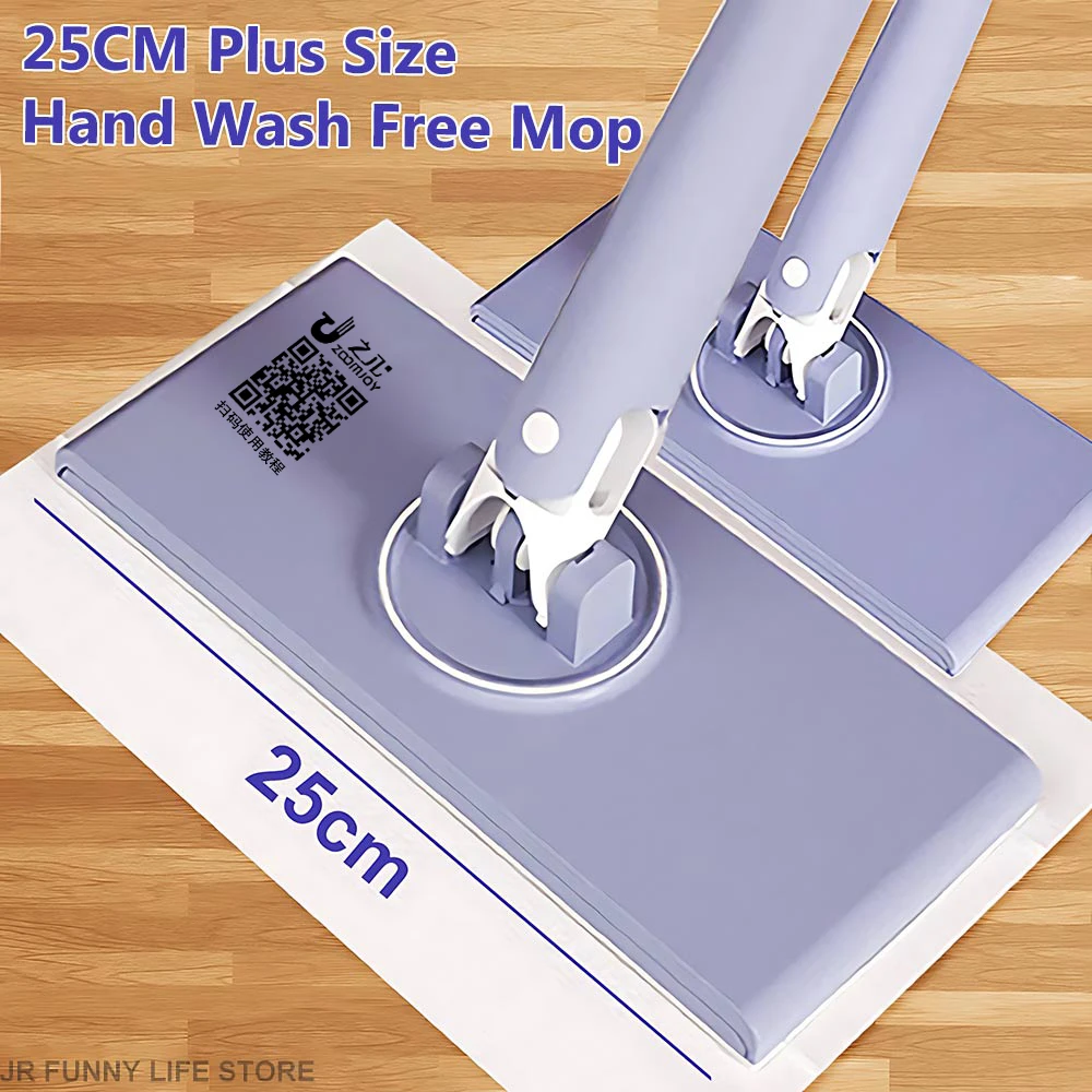 Large Hands-Free Cleaning Mop For window Floor 360°Rotation Dust Remover Automatic Paper Towel Mop Household Cleaning Tool