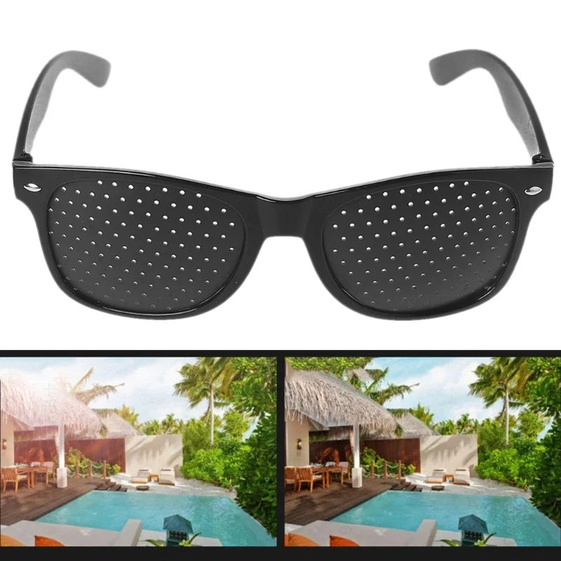 

Anti-myopia Astigmatism Glasses for Men Women Vision Correction Fatigue Pin Hole Glasses with Holes Eyesight Improvement Eyewear