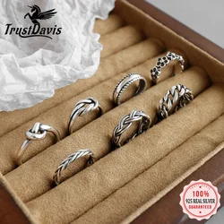 TrustDavis Authentic 925 Sterling Silver Vintage Small Ring Knuckle Opening Tail Foot Toe Ring For Women Wedding Jewelry DA1017