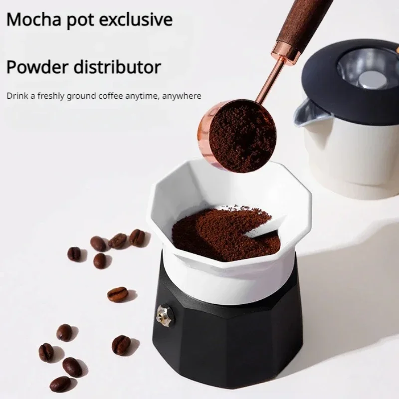 1pc Mocha Pot Powder Dispenser New Type of Coffee Pot Powder Ring Non pressure Rotating Flat Plate Quick Powder Dispenser 1PC