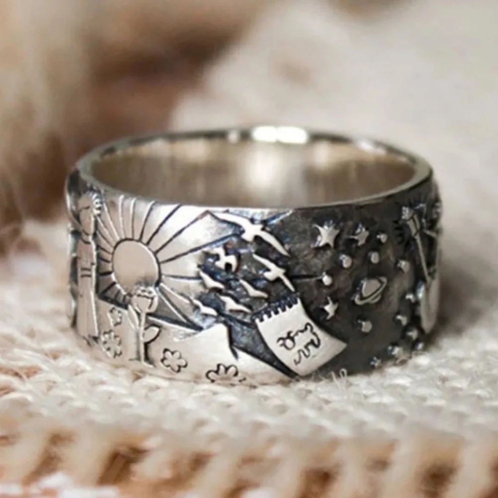Moda Retro, nuevos anillos simples para parejas, anillos para hombres y mujeres, regalos de fiesta, moda para hombres, tendencia de nicho, accesorios de anillo de cuento de hadas