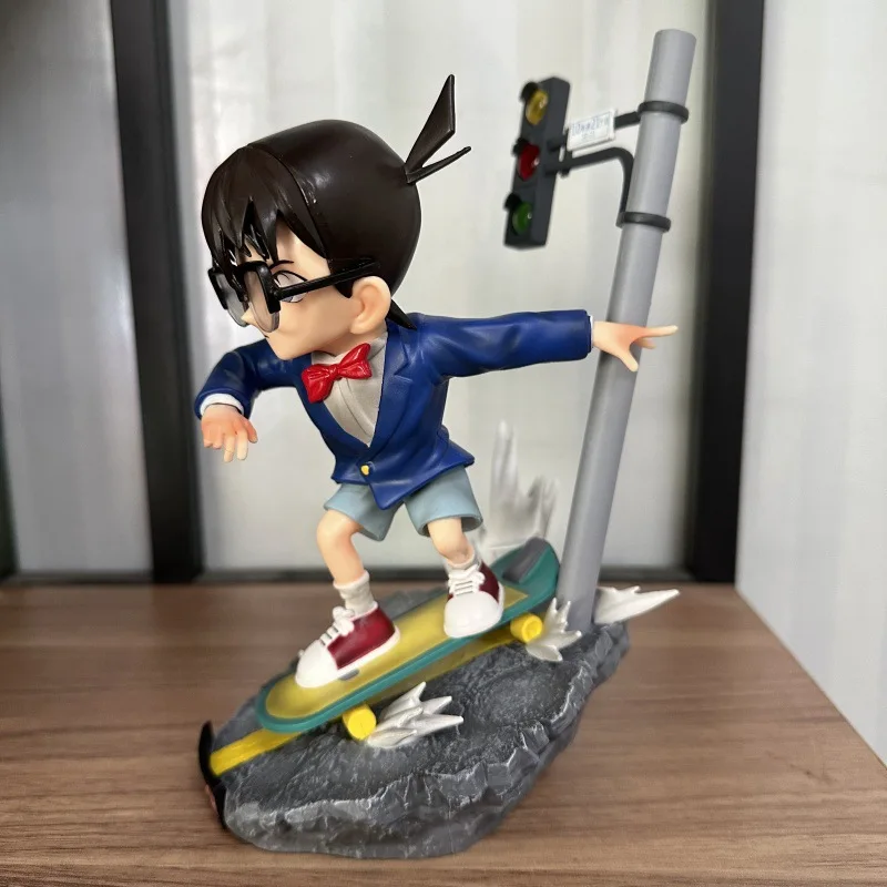 Detective Conan Edogawa LK 1/4 Skateboard Football Action Figurine Desk Collectible Anime Model Toys Figures Gift 20cm