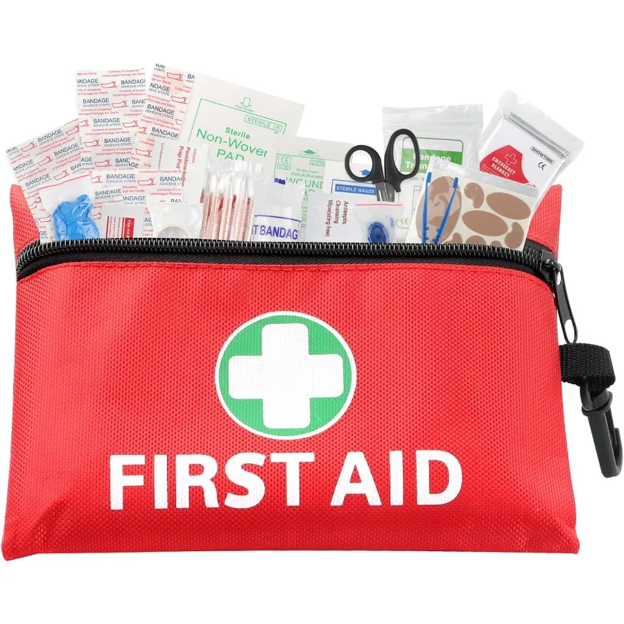 

Mini First Aid Kit for Minor Cuts Scrapes Sprains Burns 194Pcs Portable Compact First Aid Kit for Home Car Travel Camping and O