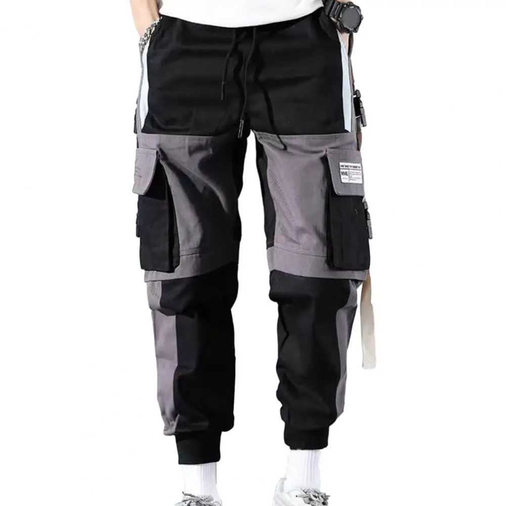 

Men Cargo Pants Men's Cargo Pants with Multi Pockets Buckle Decor Loose Fit Hip Hop Streetwear Trousers for Warmth Style Men