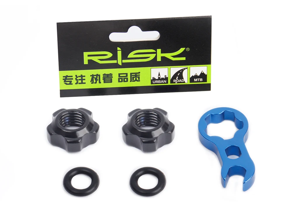RISIKO Rennrad Ventilmutter mit 3-in-1 Ventilkernschlüssel, wasserdichte Unterlegscheibe, Aluminium, MTB, Rennrad, Presta-Ventilschutzkappen – Detail 7