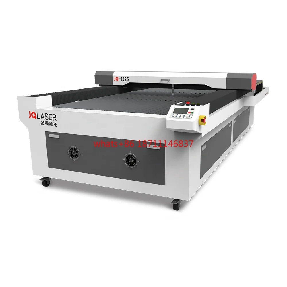 JQ LASER 1325 CO2 laser engraving cnc cutter  cutting machine for tempered glass steel metal fabric wood paper