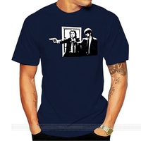 Cotton Casual Brand Pulp Fiction Bmf Film Quentin Tarantino Black Cotton T-shirt O-neck Short Sleeves