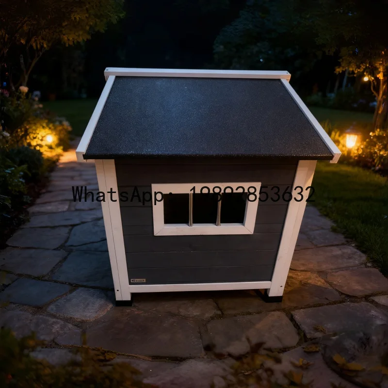 CZ Outdoor Solid Wood Double-Layer Cat House Waterproof Moisture-Proof Pet House Multi-Pet Courtyard Dog House Outdoor