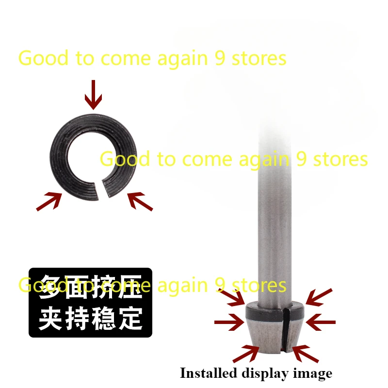 6/6.35/8mm Collet Chuck with NutsFor Engraving Trimming Machine Electric Router Carbon Steel Replace Accessories Convert 6