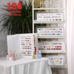 HANBI 188 Colors Gel Nail Polish Nail UV Gel Varnish Soak Off Gelpolish Gel Varnish Nail Art Lacque Primer Art Salon Gel Kit