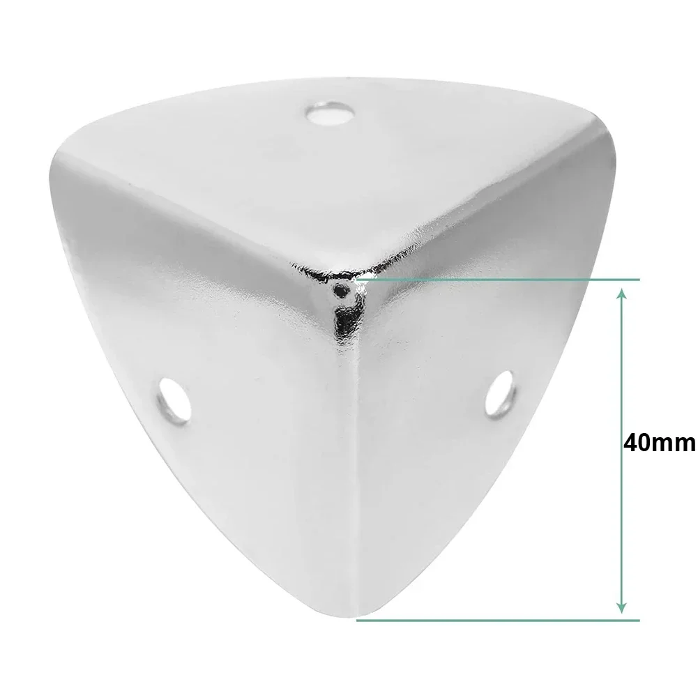 4Pcs Corner Protector Jewelry Chest Box Wooden Case Decorative Feet Leg Metal Corner Bracket Hardware Bracket 40mm image 3