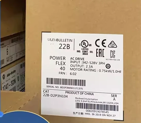 

inverter 22B-D2P3N104 380V 0.75KW new genuine 22B-D2P3N104 spot