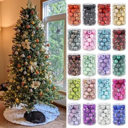 34pcs Christmas Plastic Balls Christmas Tree Hanging Ornament Xmas Pendant Ball Navidad Home Decoration New Year Gift Natal Noel