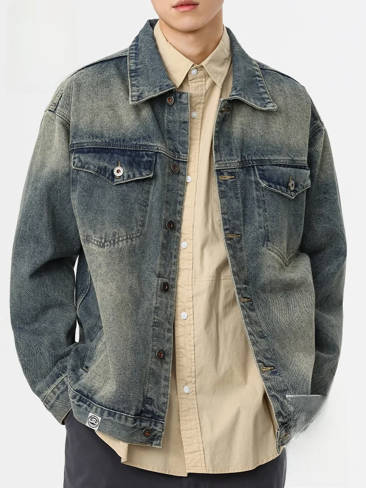 

PaulFrank Loose Fit American Sle Denim Jaet for Men Autumn New Arrival Big Mouth Monkey Workwear Jaet Casual Youth Trend