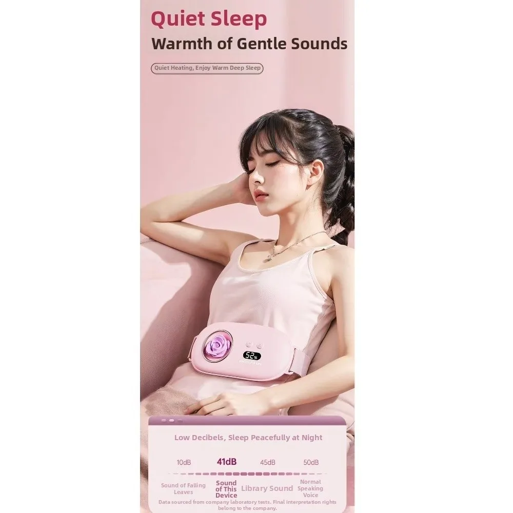 USB Charging Portable Menstrual Heating Pad Warmth Adjustment Abdomen Waist Heating Massage Pad Quiet Fast Heating for 5V1800mAh