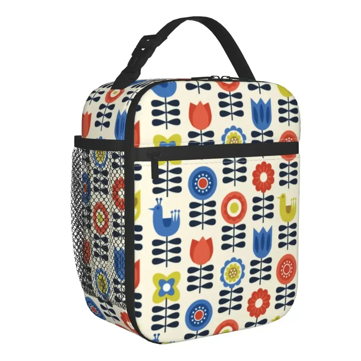 

Orla Kiely Stem And Bird Insulated Lunch Bags Camping Travel Scandinavian Style Portable Cooler Thermal Bento Box Women Children