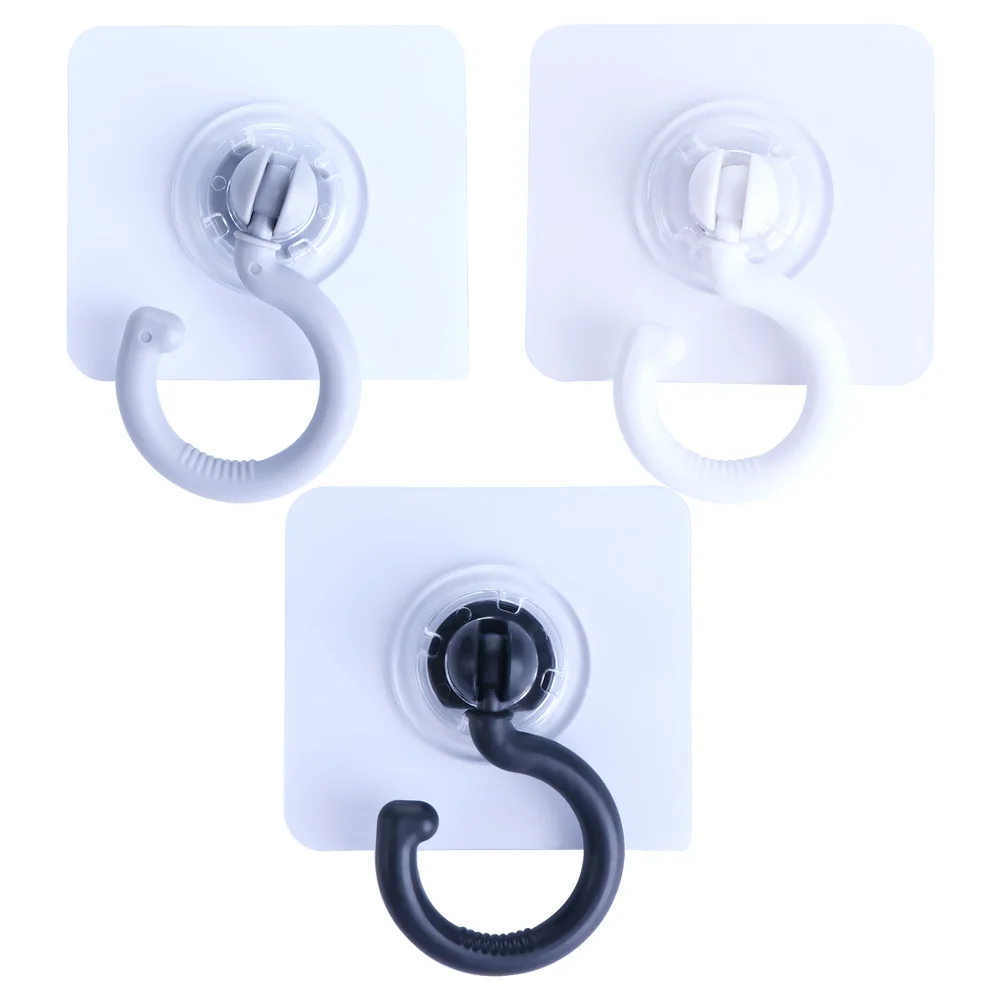 Transparent Wall Hooks Adhesive Hooks Waterproof Door Hangers Load Rack Mosquito Net Ceiling Hooks