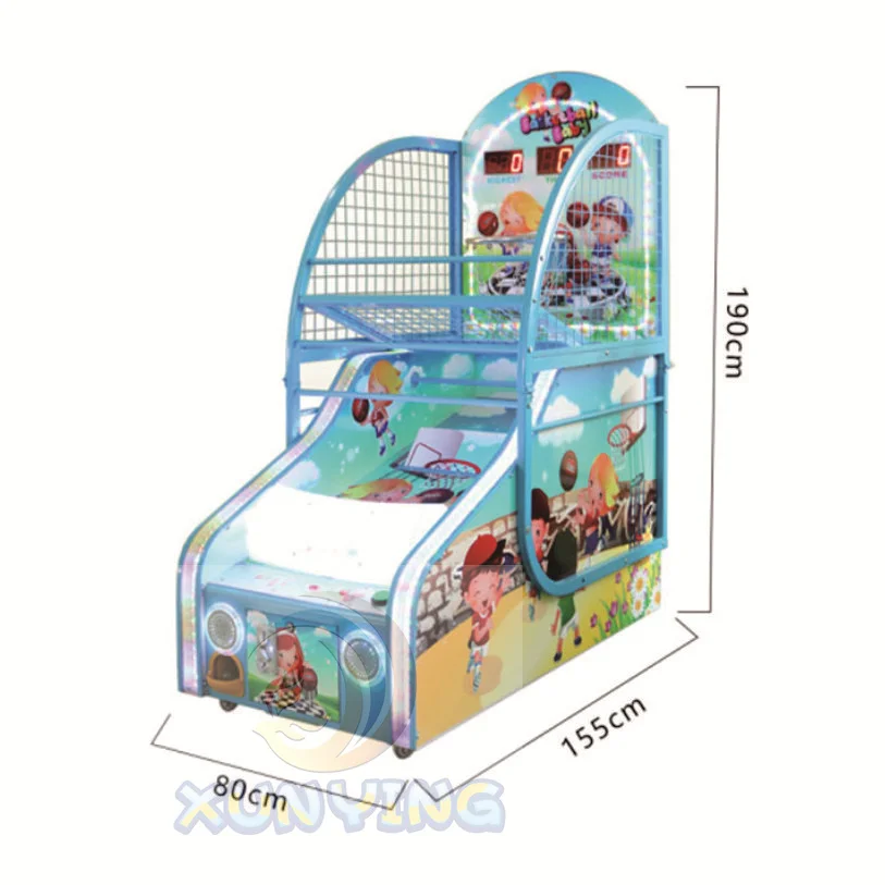 Coin Operated Kids Redemption Basketball Hoop Game Machines Indoor Children Electric Basketball Shooting Machine