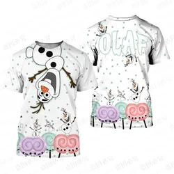 Frozen Cartoon Olaf 3D print Disney t shirt  men women Short Sleeve casual style Summer Casual Streetwear Tee Tops Cartoon