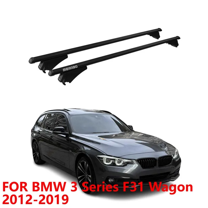 

Верхние поперечины багажника на крышу для BMW 3 серии F31 Wagon 2012-2019, черные, 2 шт.