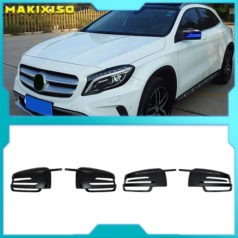 

Side Mirror Cap Covers For Mercedes Benz W176 W246 W212 W204 C117 X156 X204 W221 C218 A B C E S CLA GLA GLK Class Black Replace