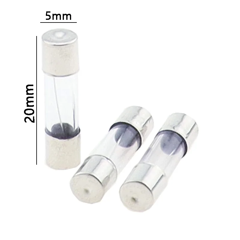 Afbeelding 4: 50/100 stuks hete 5*20 snelzwevende glaszekering 5x20mm 250V 0.1A 0.5A 1A 2A 2.5A 3A 3.15A 4A 5A 6A 8A 10A 15A 20A 30A