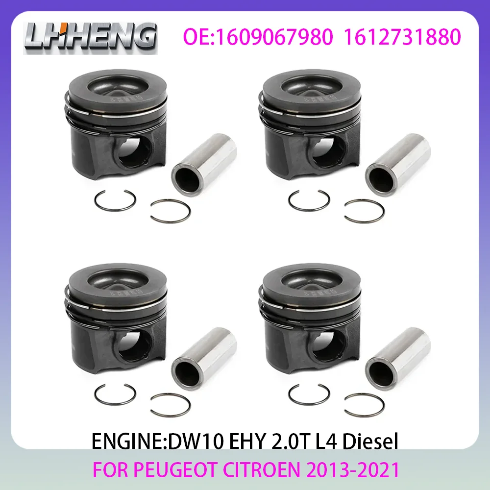 EHY EHZ AHW Engine Piston & Rings Set For PEUGEOT 3008 308 5008 508 BOXER EXPERT CITROEN 2.0L 2.0 L T L4 Diesel 13-21 1612731880