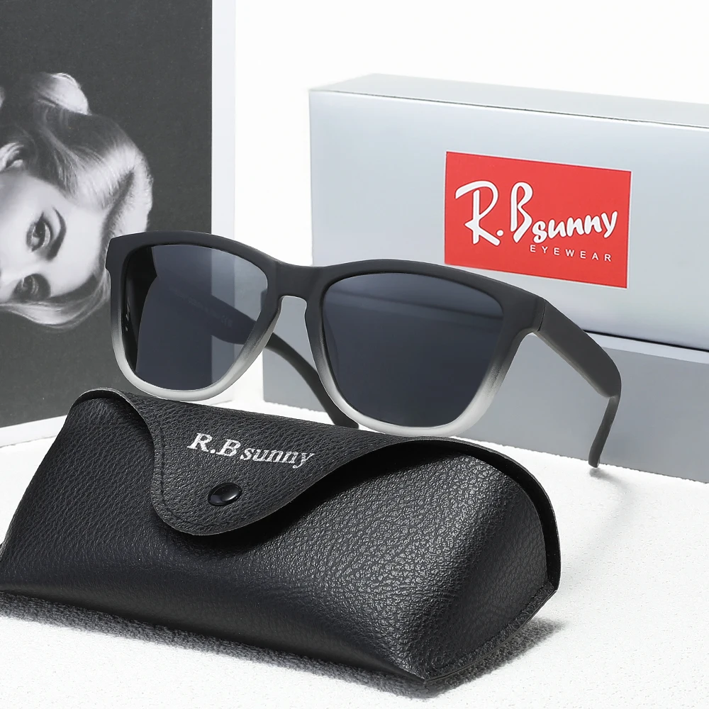 RBsunny موضة جديدة الرجال النساء النظارات الشمسية المستقطبة العصرية القيادة في الهواء الطلق الصيد UV400 المضادة للوهج إطار مربع النظارات