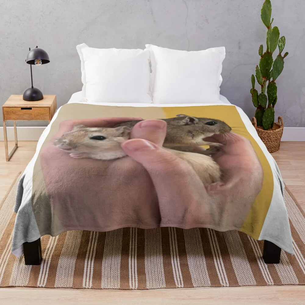 Cozy Gerbil Hideaway Throw Blanket Personalized Gift Furry Blankets