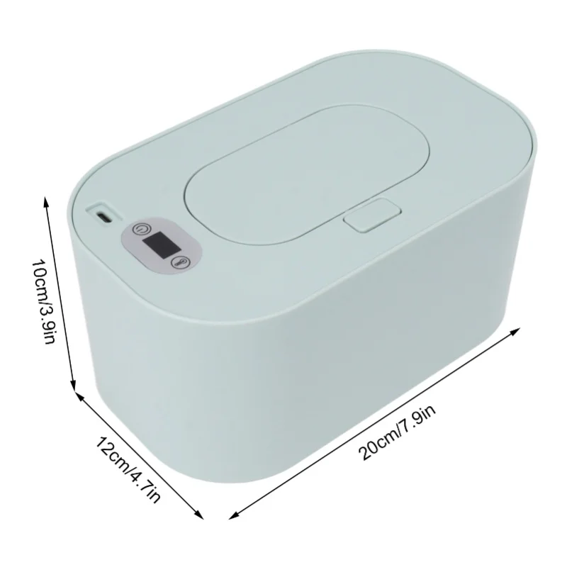 아기 물티슈 워머 USB 일정한 온도 휴대용 물티슈 히터 온도 조절 따뜻한 보관함 디스펜서 5V 화이트