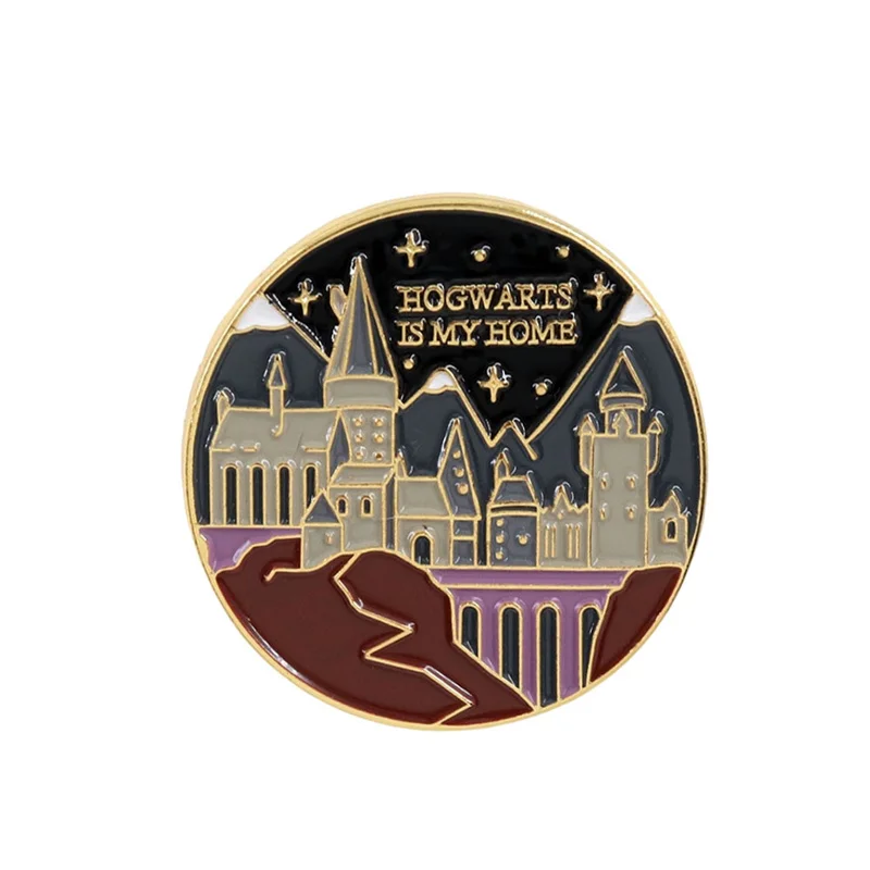 Hogwarts Wizarding Castle Badge Wizarding Academy Lapel Pin Brooch Fan Collection Gift Clothes Book Bag Accessories