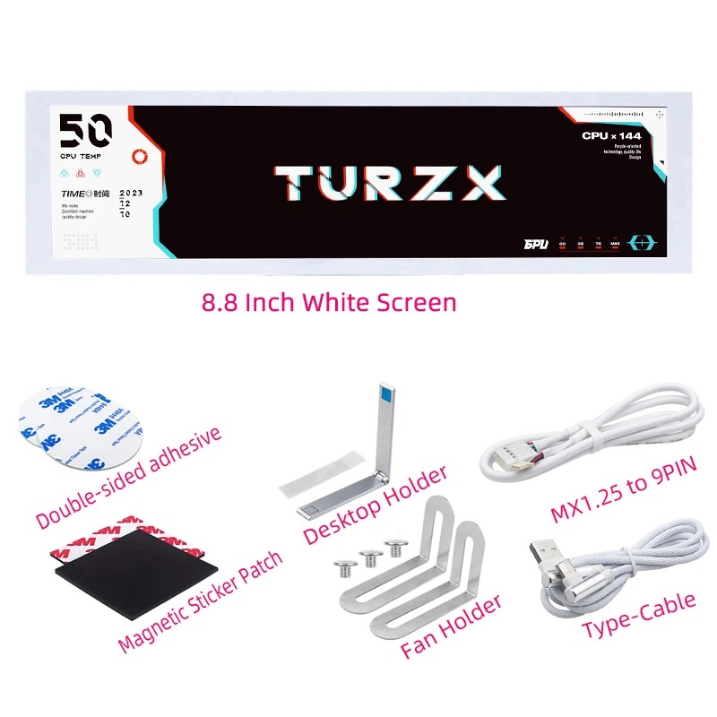 TURZX 8.8インチ スマートディスプレイ USBセカンドスクリーン Type-C
