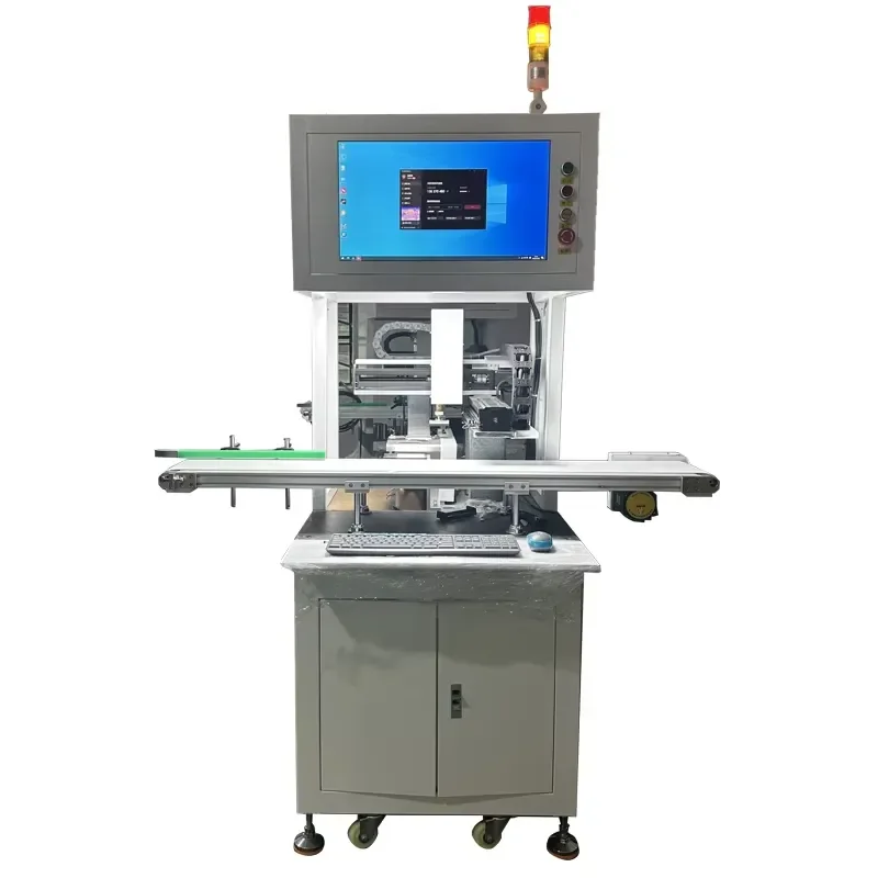 Semi Automatic Labeling Machine for Cans Cartons Drums with PLC and Visual Recognition System