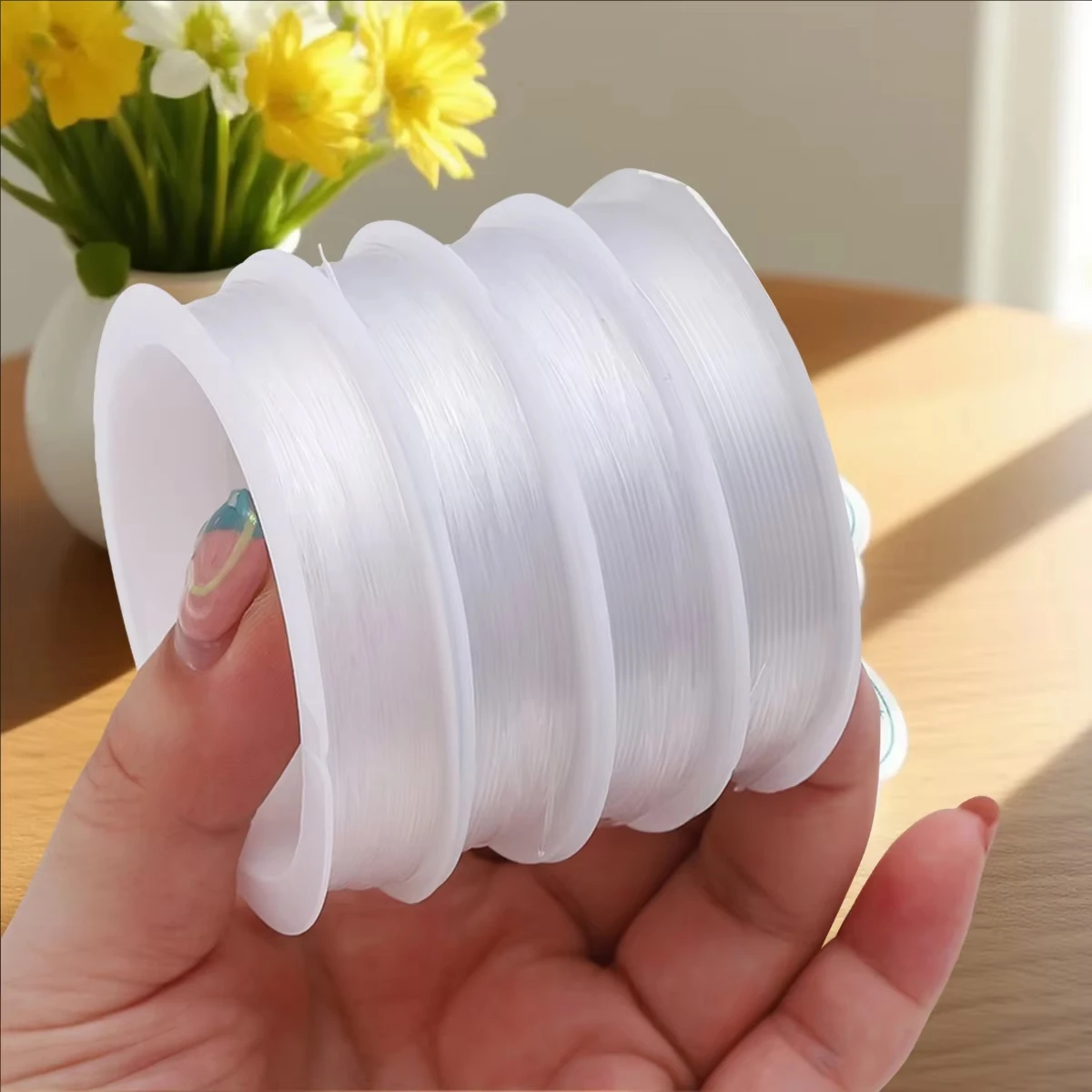 0,25/0,3/0,35/0,4/0,45/0,5/0,6/0,8mm Starke Nylon String Perlen Schnur Faden klar Nicht-Stretch Fisch Linie DIY Schmuck Schnur – Detail 4