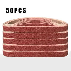 50pcs 330*10mm Sanding Belts 40-400Grits Sandpaper Abrasive Bands Belt Sander Tool Wood Soft Metal Polishing